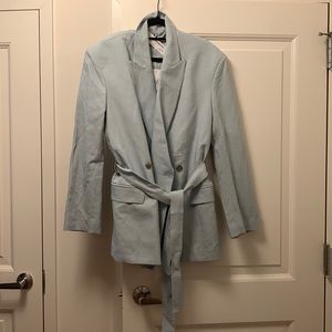 NWT Acne Studios Light Blue Wrap Blazer